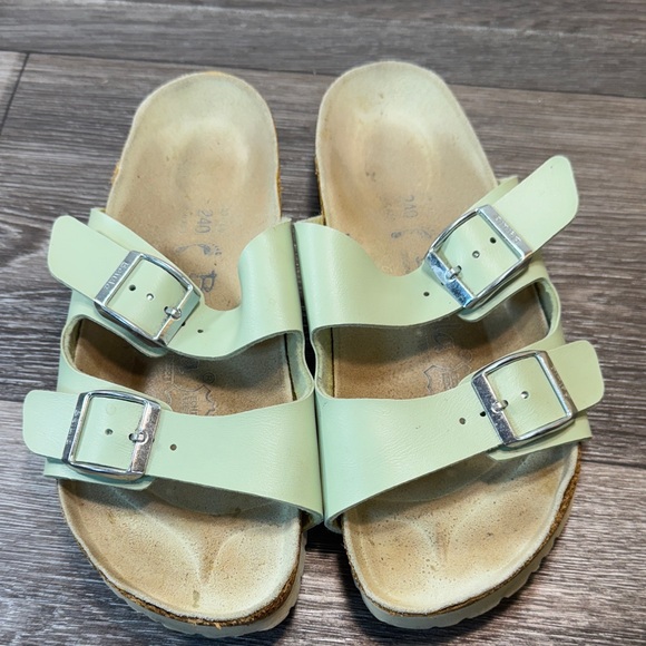 Betula By Birkenstock Shoes - Women's Mint Green Double Strap Sandals size 37 (j154)